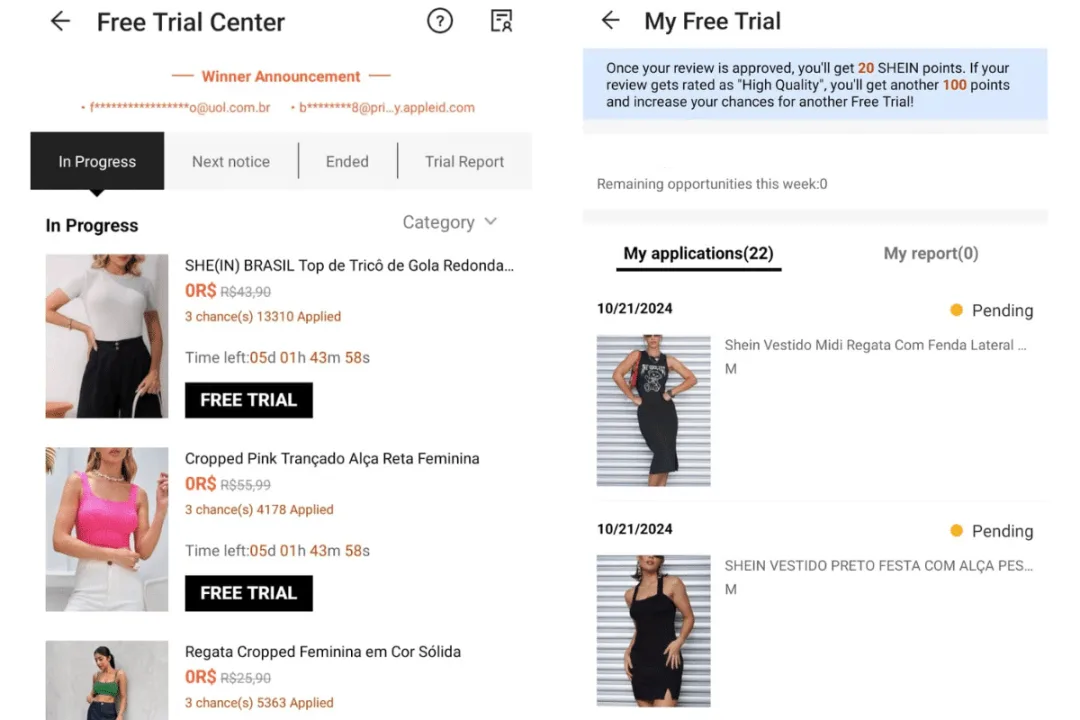 Moda Gratis en Shein 2