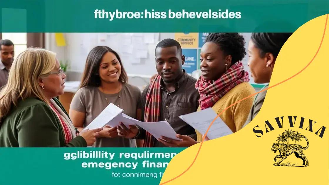 Eligibility requirements for assistance