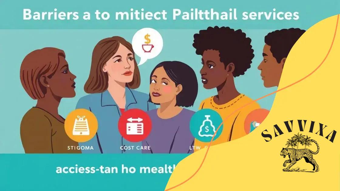 Barriers to accessing mental health services